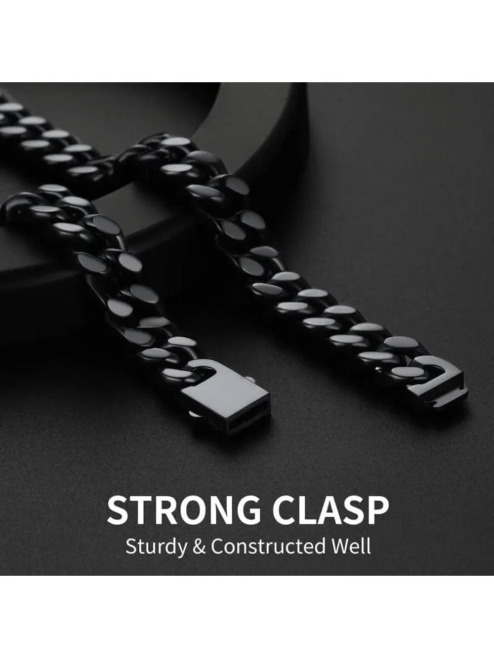 Stylish Cuban Link Chain Necklace for Men - Stainless Steel, Waterproof